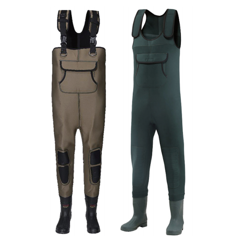 S-3XL Kahverengi/Gri/Yeşil Neopren Göğüs Çizmesi