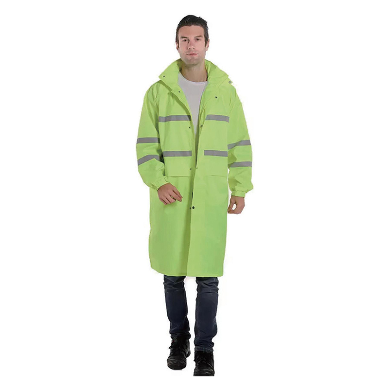 Reflektif Çizgili PVC Panço Yağmurluk